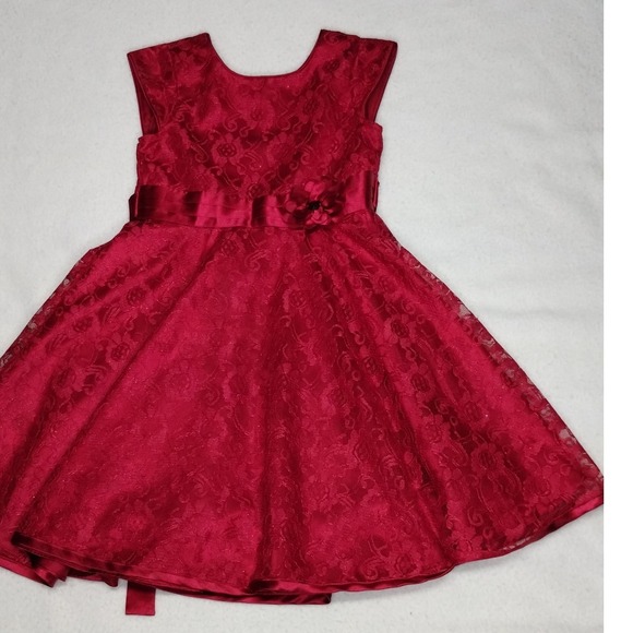 Jona Michelle Other - Jona Michelle Party Dress Red Lace Flower Girl Dress Special Occasion Size 7